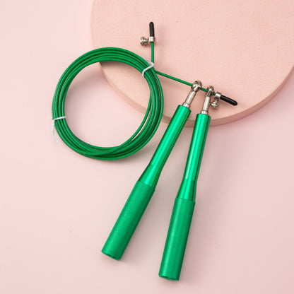 SpeedWire Pro - Cuerda de saltar de alambre de acero ajustable con rodamiento de alambre, de aleación de aluminio, ligera y rápida, equipo de fitness