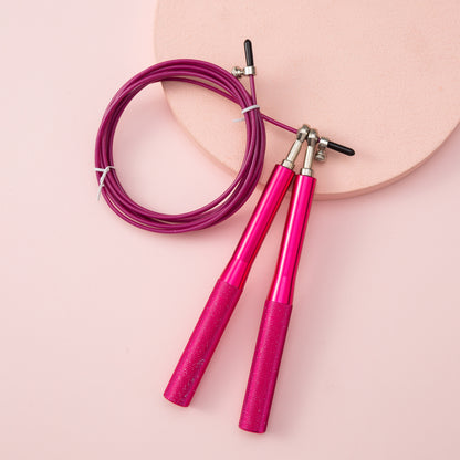 SpeedWire Pro - Cuerda de saltar de alambre de acero ajustable con rodamiento de alambre, de aleación de aluminio, ligera y rápida, equipo de fitness