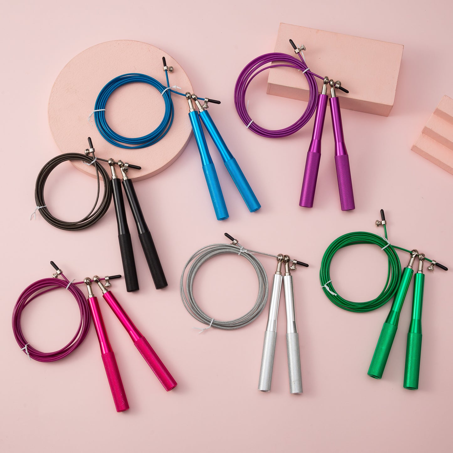 SpeedWire Pro - Cuerda de saltar de alambre de acero ajustable con rodamiento de alambre, de aleación de aluminio, ligera y rápida, equipo de fitness