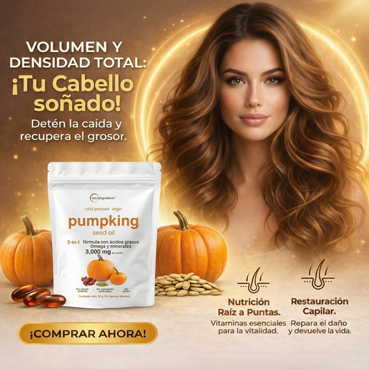 PUMPKIN SEED OIL - Crecimiento y densidad capilar Semillas de Calabaza